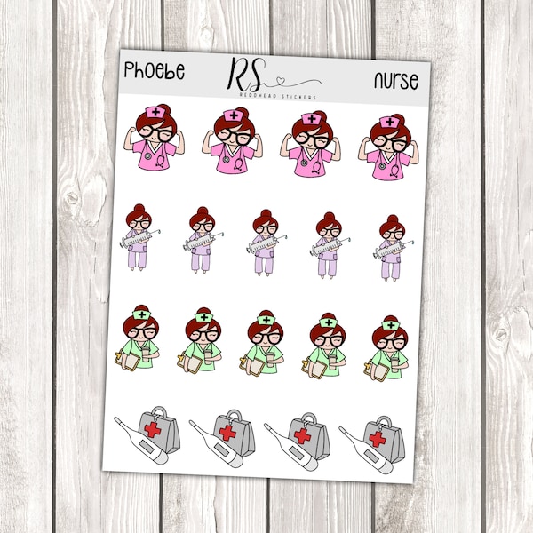 Nurse | Planner Stickers | Planner Icons | Colored Stickers | Functional Planner Stickers | Functional Stickers | Nurse Stickers