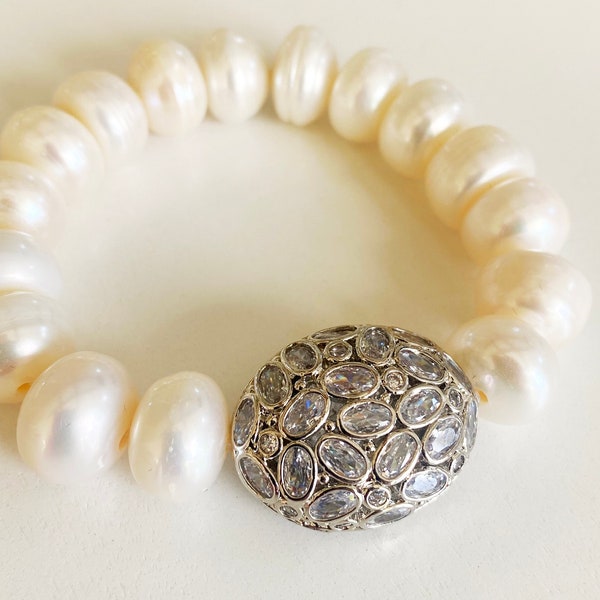 The “Silver Polki” (Rondelle Pearls)