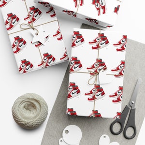 Jordan 1 High Chicago 1985 Gift Wrapping Paper - Limited Edition Sneaker Art