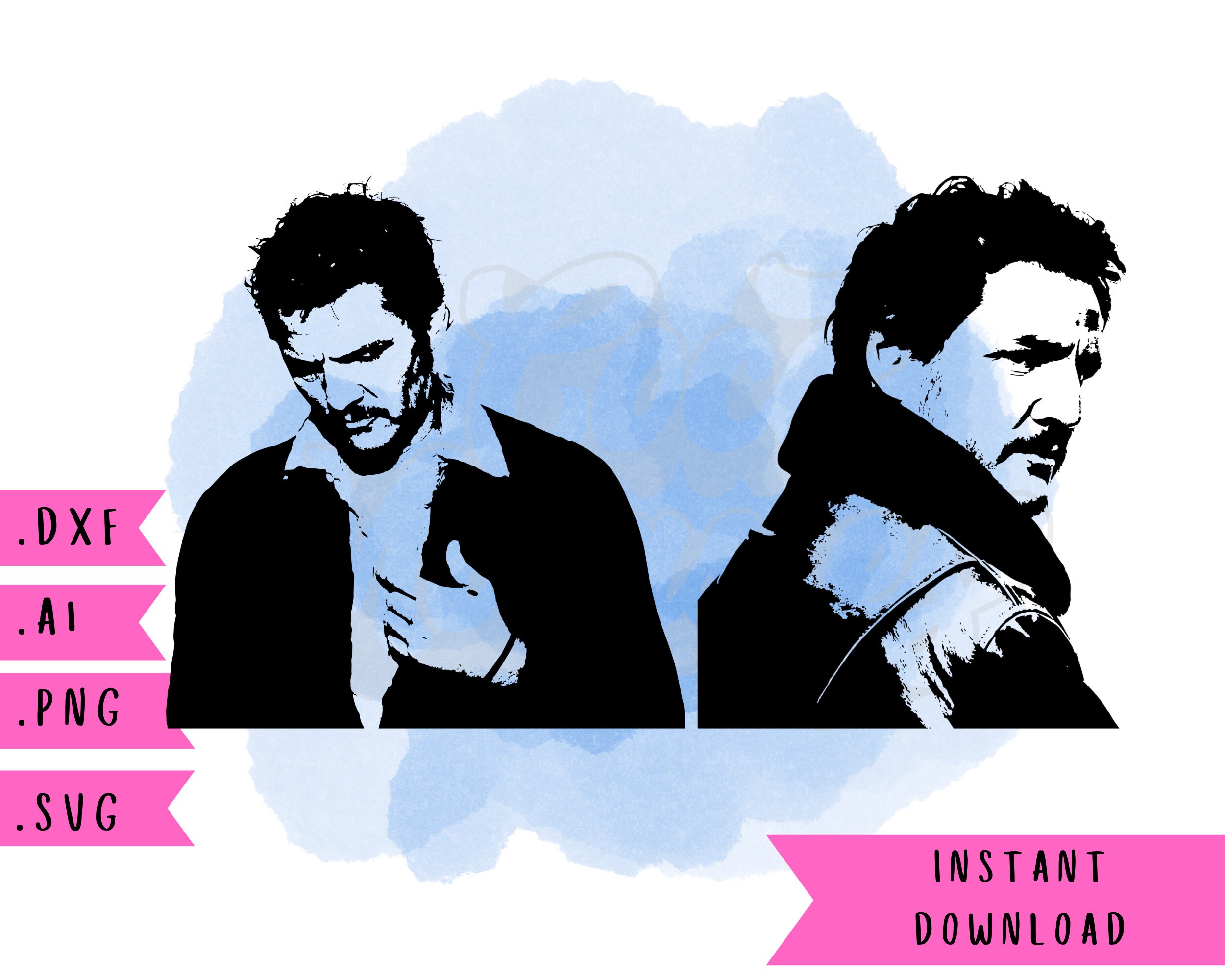 Silhouette Carton Pedro Pascal Grandeur Nature - Découpe Photo - Cadeau Fan