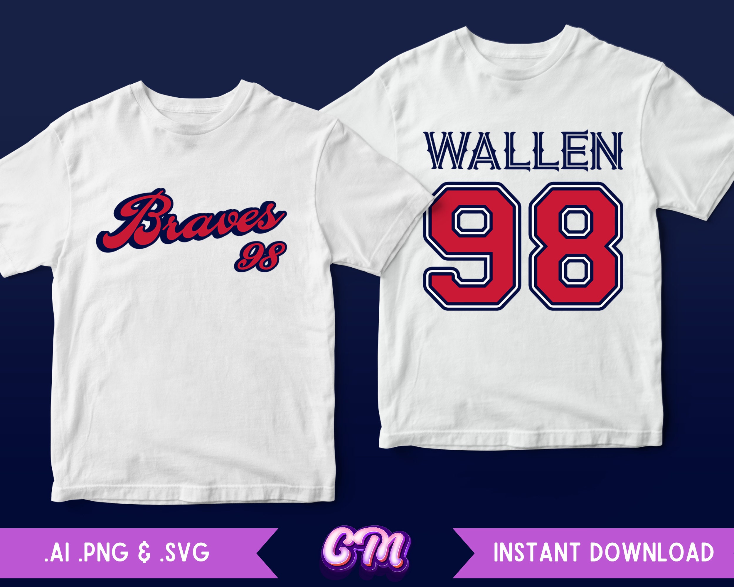 PNG SVG 98 Braves One Thing at a Time Morgan Wallen Design - Etsy Canada
