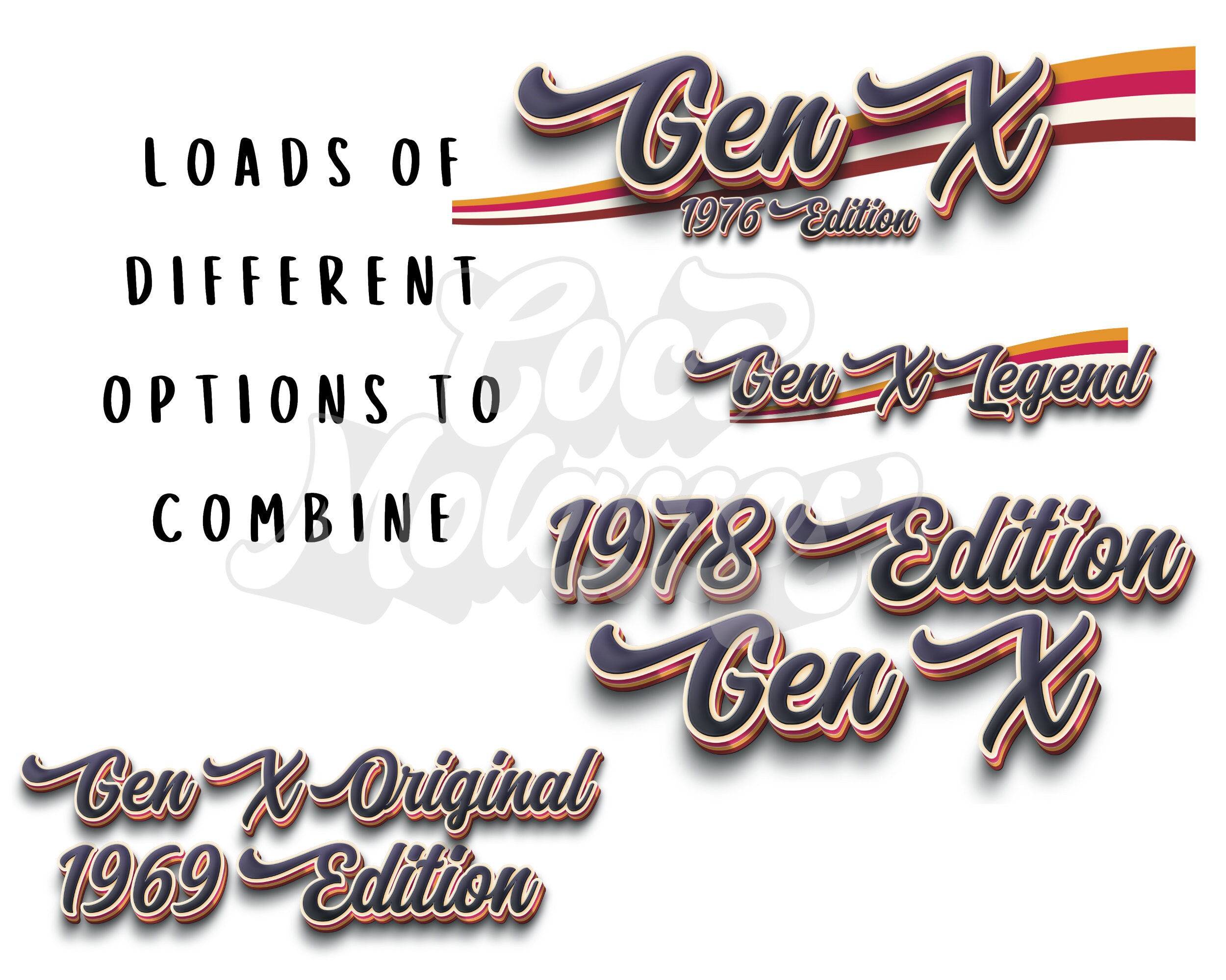 Retro Gen X Generation X Shirt Design Bundle for Him Dad SVG Etsy