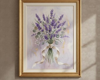 Lavender floral wall art