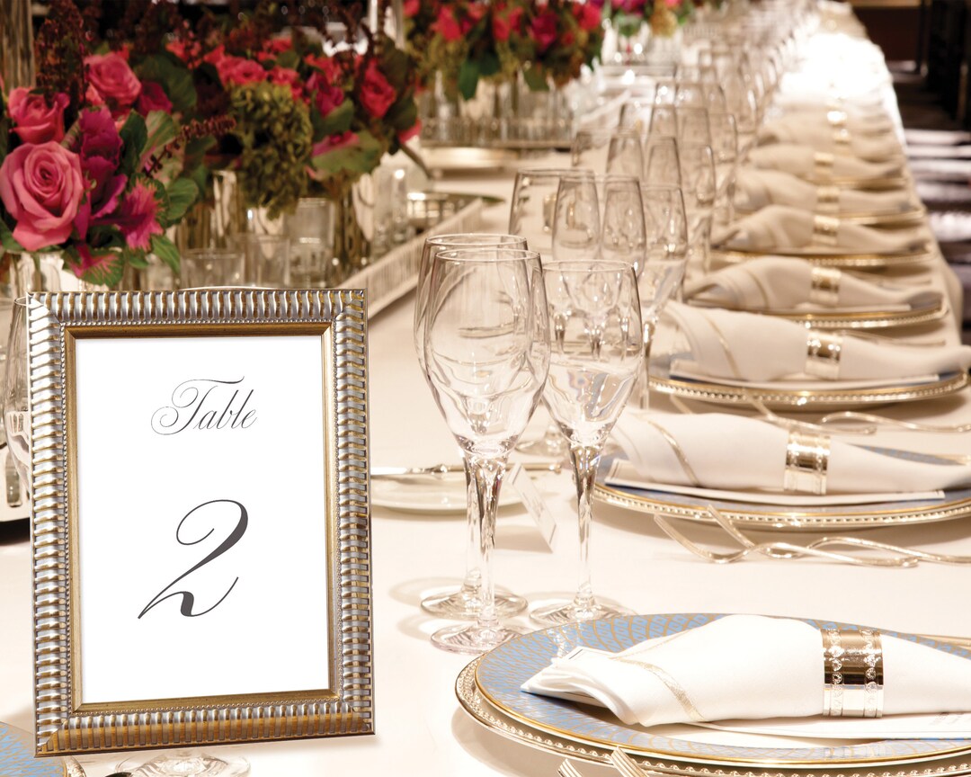 Elegant Wedding Table Numbers | Printable File | NO EDITING REQUIRED - Etsy