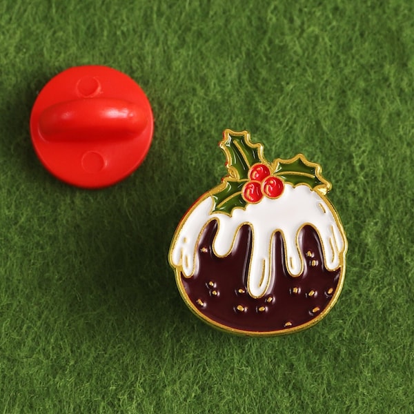 Christmas Pudding Enamel Pin Badge