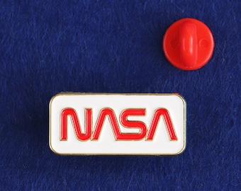 NASA Worm Pin Badge