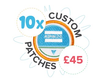 10 x Custom Made Embroidered Patch