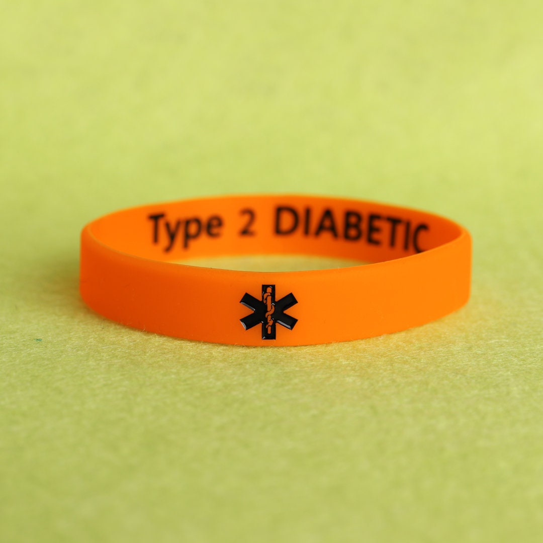 Diabetes Wristbands Type 1 Type 2 Diabetic Silicone - Etsy