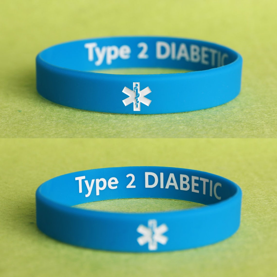 Diabetes Wristbands Type 1 Type 2 Diabetic Silicone | Etsy UK