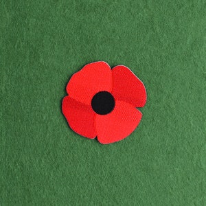 Remembrance Day Poppy Patch 40mm
