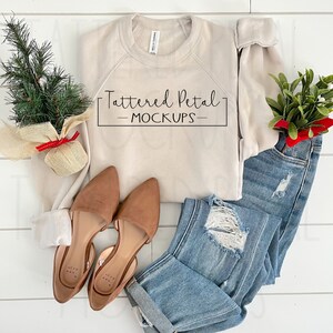 Christmas mockup | Bella Canvas 3001 Mockup | Bella Canvas flat lay | Bella Canvas white shirt mock up | t-shirt mockup | tee shirt flat lay