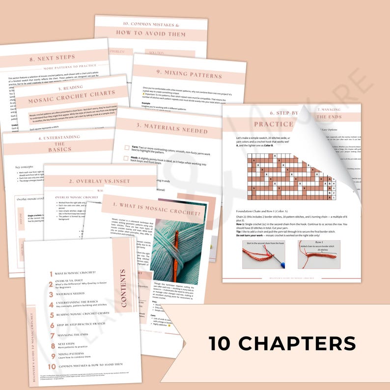 Masaeck Instructions.pdf Mosaic Crochet Beginner's Guide: How to Mosaic Crochet, Patterns ...