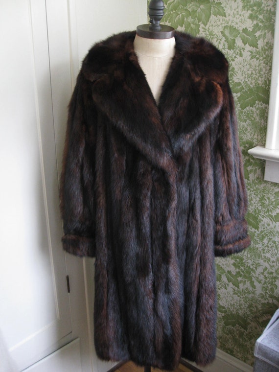Real Mahogany Sable Fur Coat STUNNING