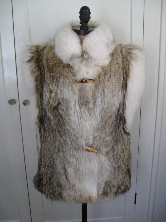 Real Coyote Fur and Arctic Fox Trim vest