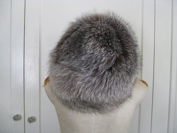 Real silver fox fur hat - image 1