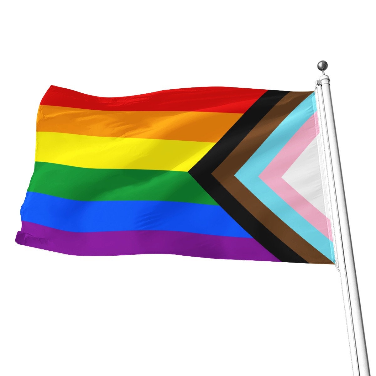 Progress Pride Flag 5 Sizes LGBTQ BLM Inclusive Pride Flag Etsy