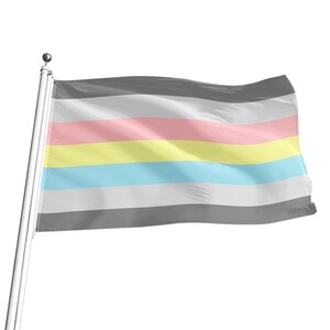 Demiflux Pride Flag, 5 sizes, LGBTQ+ Pride Flag, ideal for pride marches, flagpoles, wall hanging, Free Worldwide Shipping