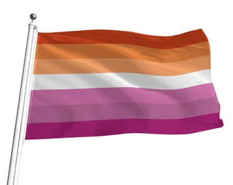 Sunset Lesbian Pride Flag, 5 sizes, LGBT Pride, Lesbian Pride, ideal for pride marches, flagpoles, wall hangings, Free Worldwide Shipping