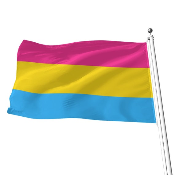 3x5 Ft Pansexual Pride Flag - LGBTQIA Pan Flag, 100% Polyester, Machine Washable