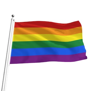 Flaga Gay Pride, 5 rozmiarów, flaga LGBT Pride, Rainbow Pride, idealna na marsze równości, maszty flagowe, wieszaki ścienne, bezpłatna wysyłka na cały świat