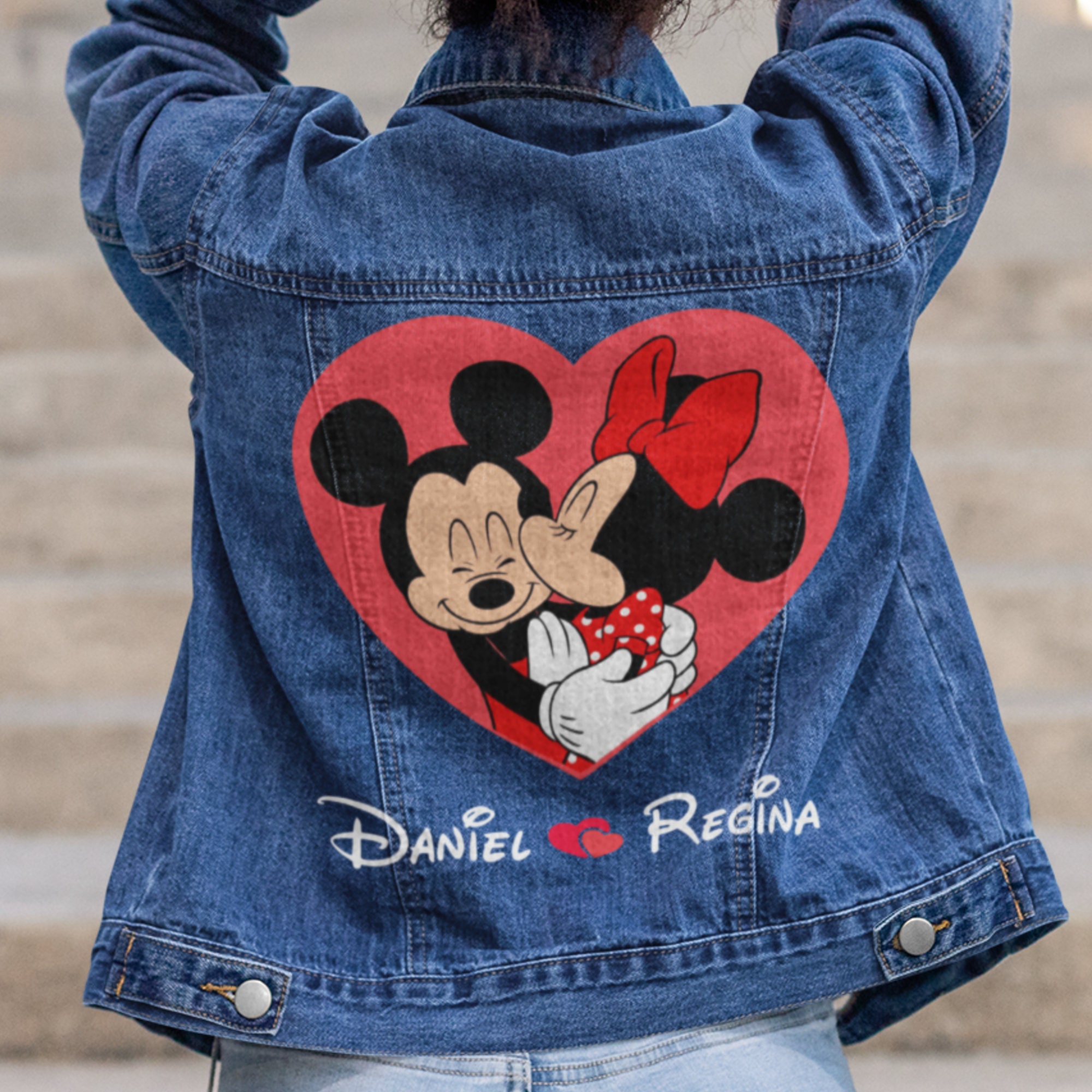 Mickey and Minnie Hand-painted Jacket - Disney Custom Design