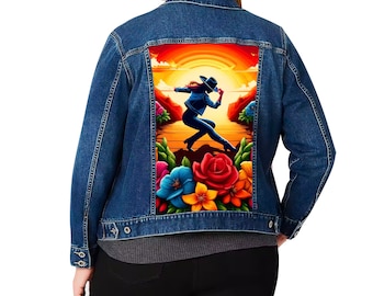 Custom Hand-Painted Jean Jacket for Crystal