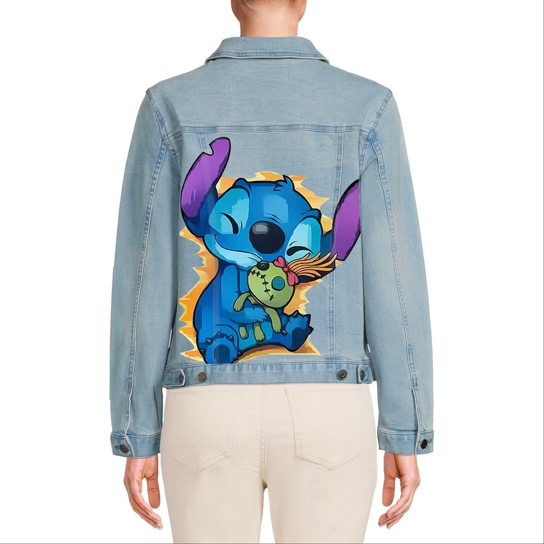 [JEEP]★24SS★ Decoration Stitch denim jacket Stitch Hand-painted Jean Jacket - Custom Design for Macy