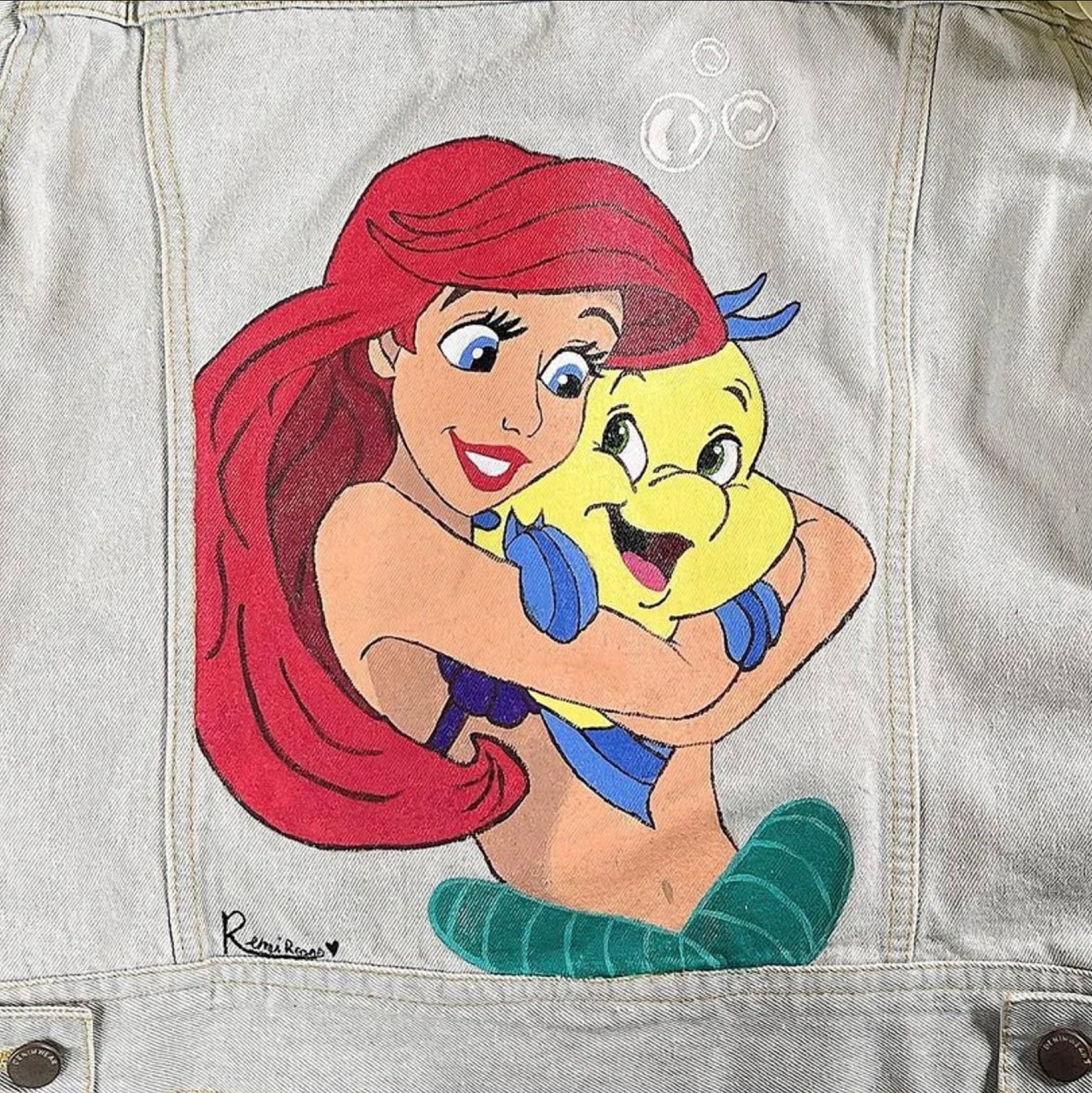 Ariel Painted Jacket - Etsy