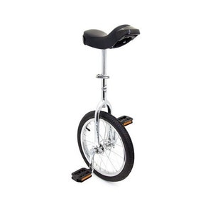 Deluxe Indy Trainer 16 Unicycle Chrome Or Red & Black Stunt Circus Fun Adults/Children Chrome