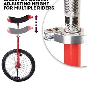 Deluxe Indy Trainer 16 Unicycle Chrome Or Red & Black Stunt Circus Fun Adults/Children image 5