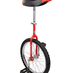 Deluxe Indy Trainer 16 Unicycle Chrome Or Red & Black Stunt Circus Fun Adults/Children Red & Black