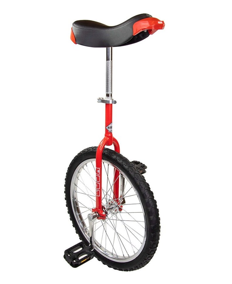 Deluxe Indy Trainer 16 Unicycle Chrome Or Red & Black Stunt Circus Fun Adults/Children Red & Black