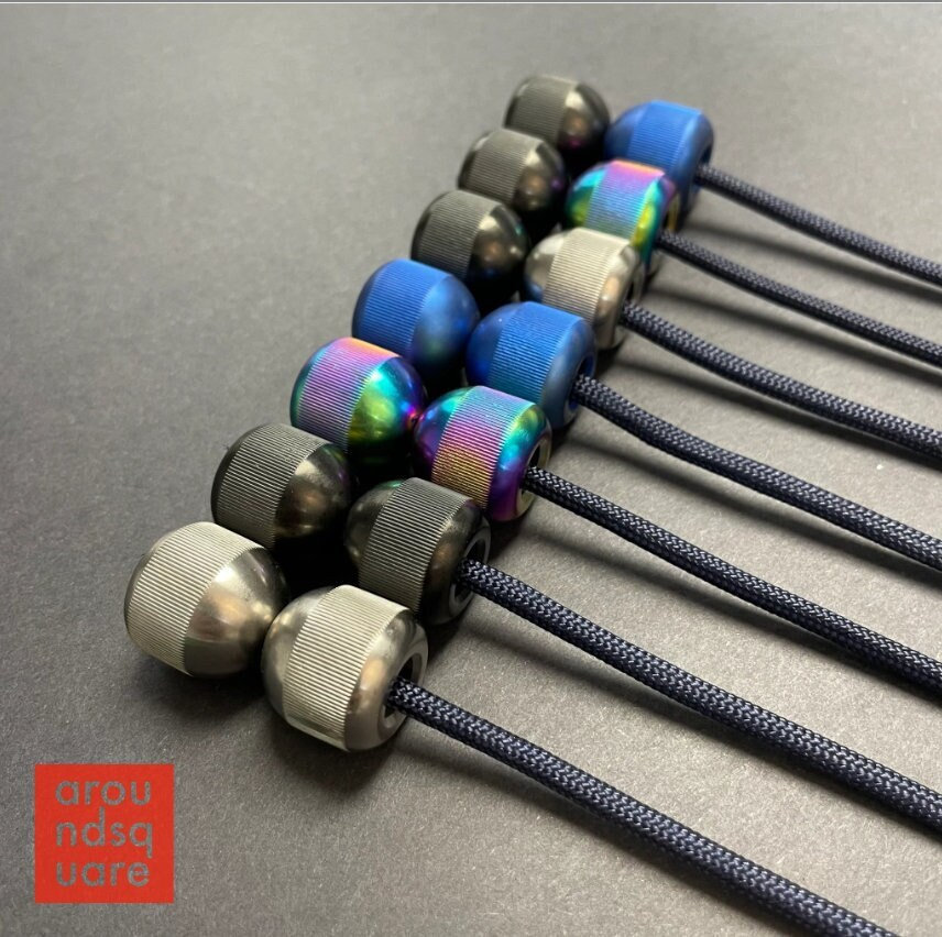 AroundSquare Titans Titanium Begleri Anodisé Bleu, Shinobi Noir