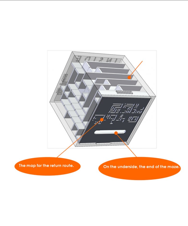 Inside3 Awful 'zero Series' Labyrinth Puzzle Cube Blood Red Brainteaser ...