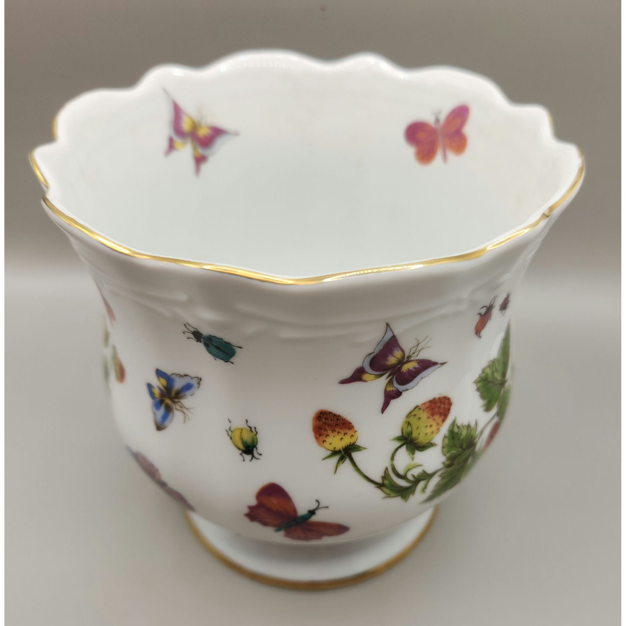 Vintage Lenwile Ardalt Japan Footed Vase Trinket Dish Set Hand Painted