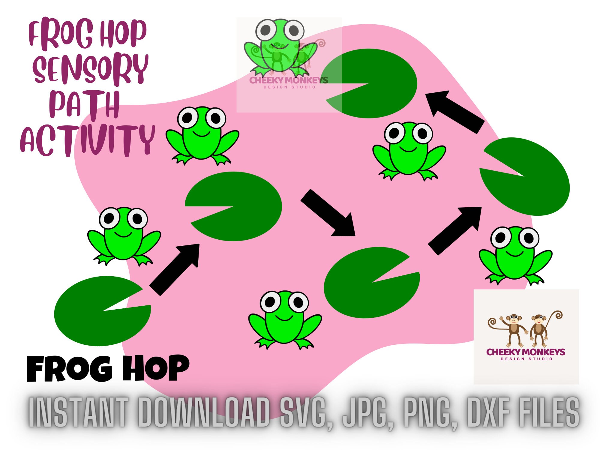 Frog Hop Sensory Path Digital Download Floor Decal Cricut SVG Etsy UK