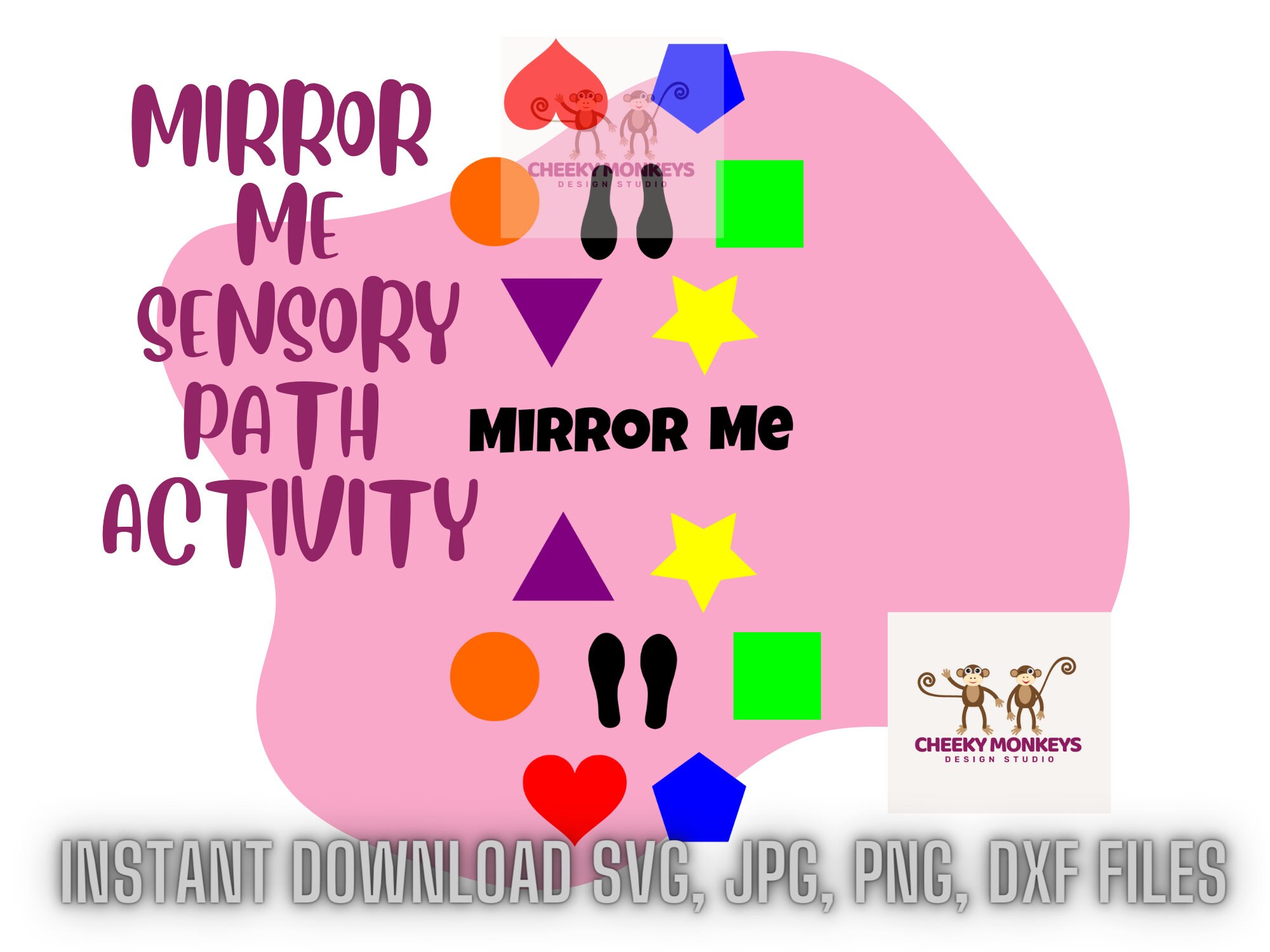 Sensory Path Floor Decal Stickers Mirror Me, Sensory Pathway