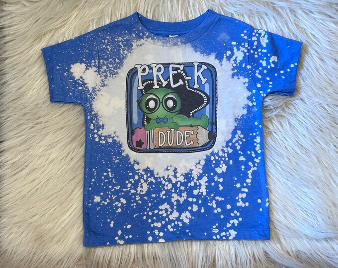 Bookworm Dude Shirt: Bleached Back to School Boy Shirt