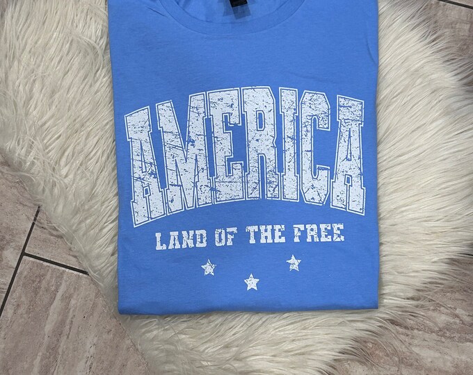 America Land of the Free Shirt: Patriotic 4th of July Tee