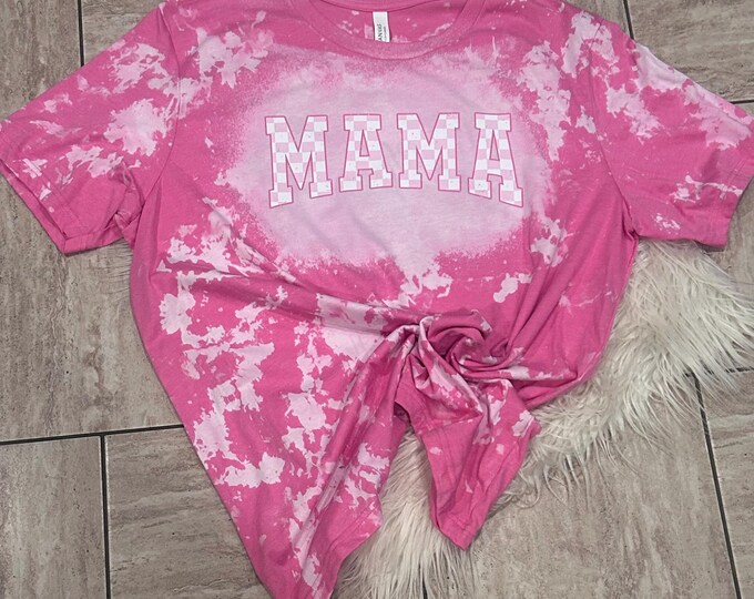 Retro Mama Checkered Graphic Shirt - Soft Cotton Crewneck