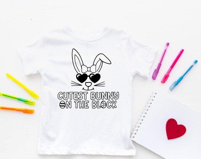 Easter Coloring Shirt: Cutest Bunny Kids Activity