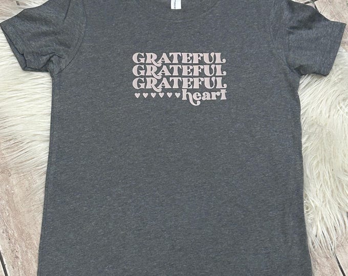 Grateful Heart Kids Shirt: Thanksgiving Fall Shirt