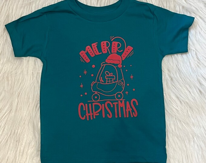Merry Christmas Toddler Shirt: Bleached Holiday Tee