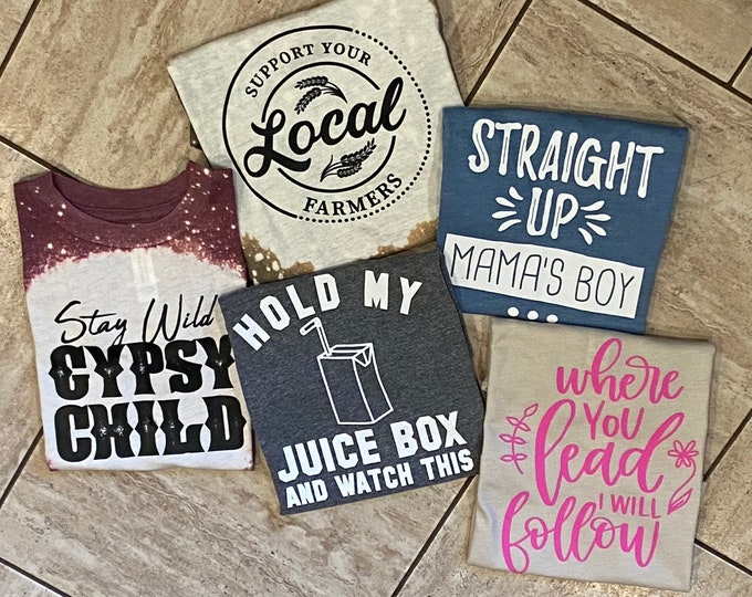 Mystery Toddler Shirt: Bleached, Tie-Dyed, or Screen Printed