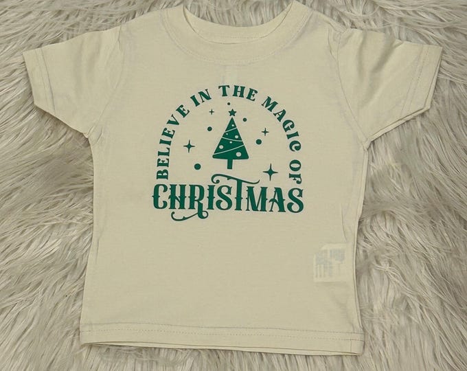 Believe in Magic of Christmas Shirt, Kids Holiday Tee