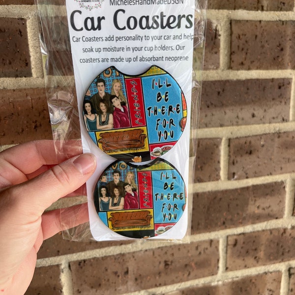 Friends theme Car Coasters, Car Coasters (Set of 2)