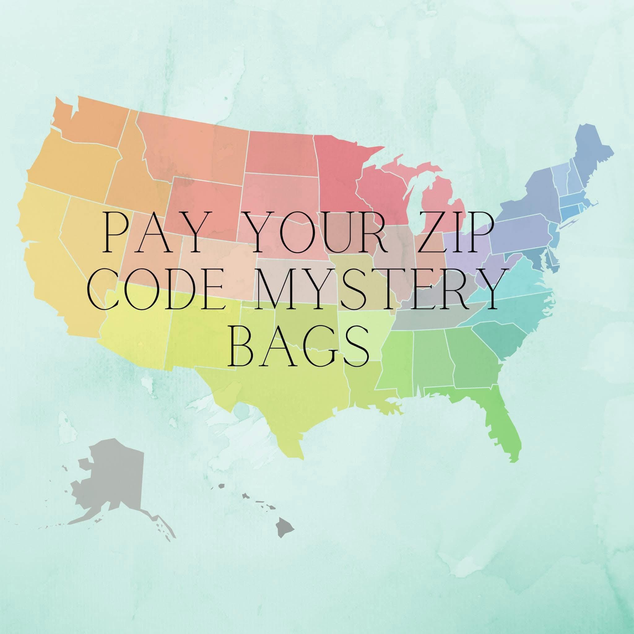 Pay your zip code Mystery Bags, Mystery grab bags