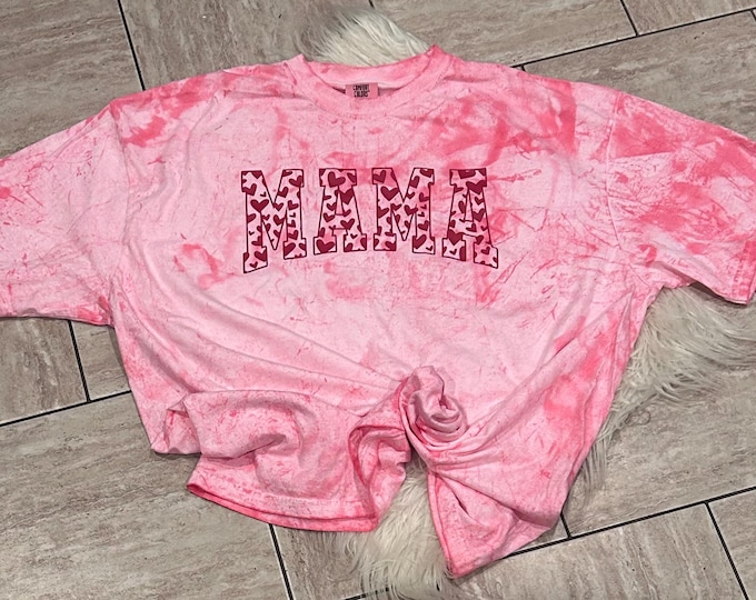 Heart Mama Shirt - Comfort Colors Valentine's Day Tee