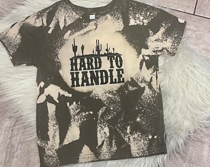 Hard to Handle Kids Graphic Tee: Bleach Splatter Shirt