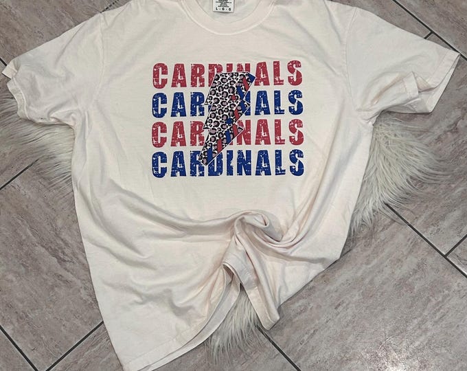 Cardinals Football Comfort Colors Shirt: Long Sleeve Sports Tee